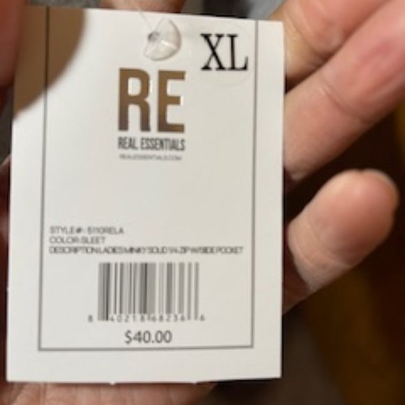 NWT, REAL ESSENTIALS SHERPA PULLOVER - Picture 6 of 6